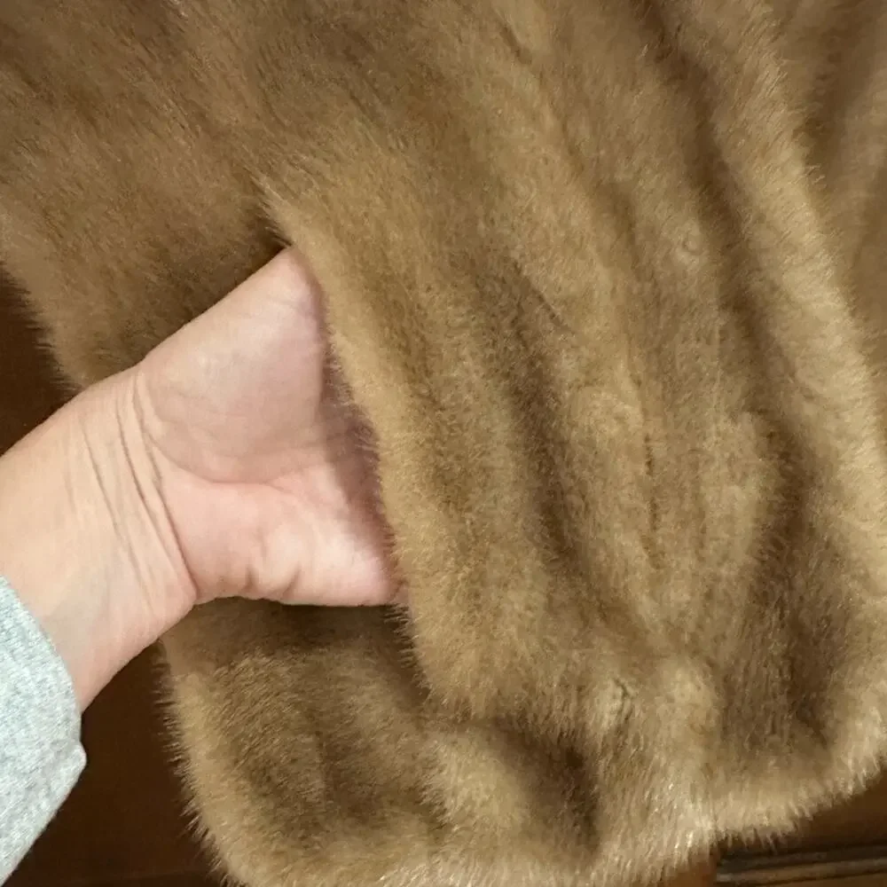Vintage Palomino Mink Stole Medium/Large with Pockets